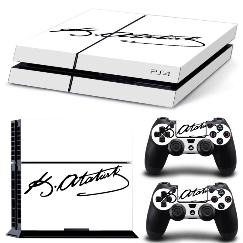 Signature Of Mustafa Kemal Ataturk PS4 Skin Sticker