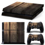 Dark Brown Wood Texture PS4 Skin Sticker
