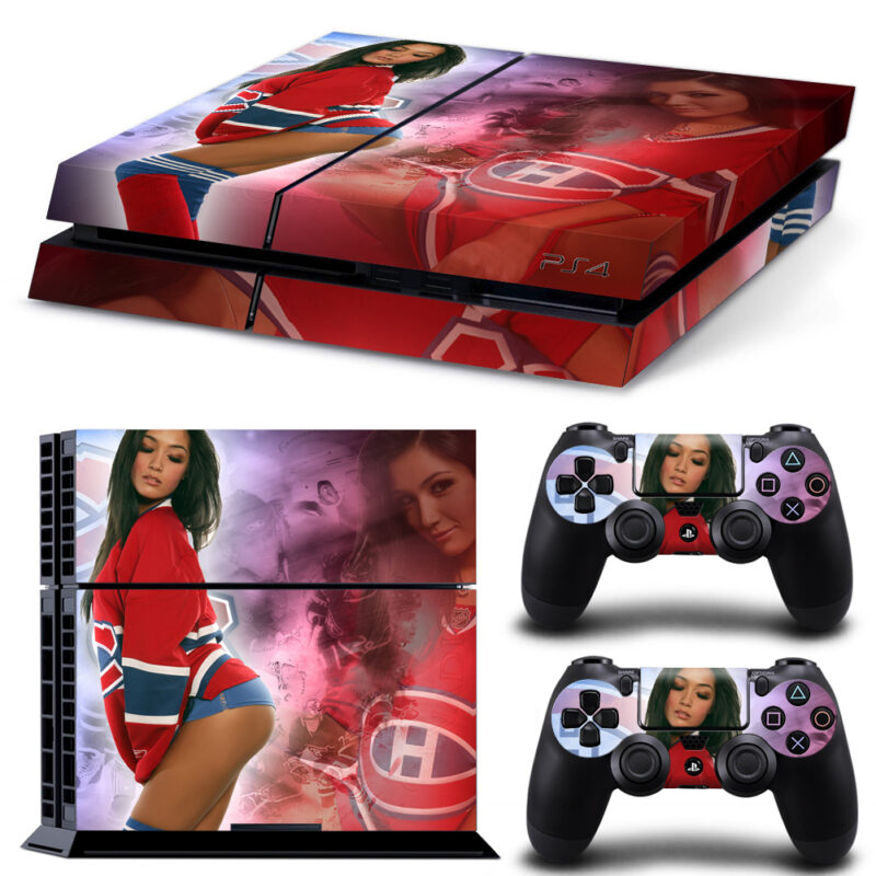 Montreal Canadiens Girl PS4 Skin Sticker