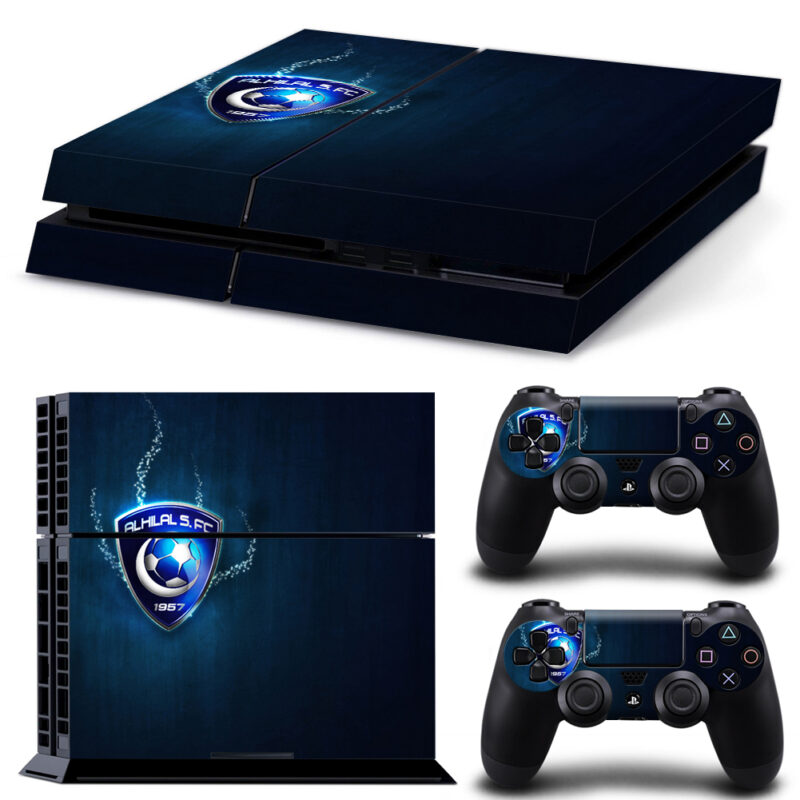 Al-Hilal SFC Skin Sticker For PS4 And Controllers Design 1