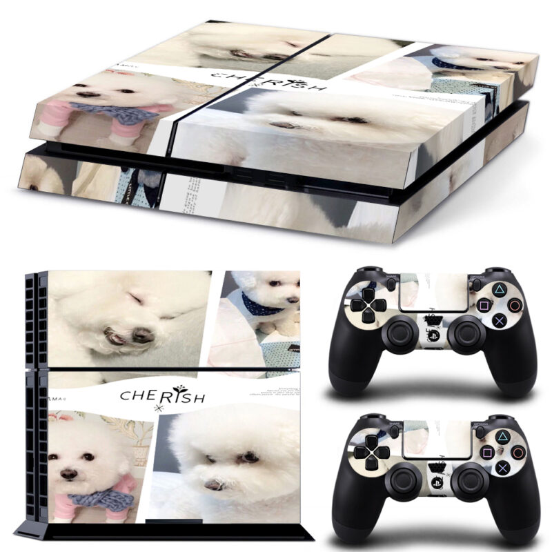 Bichon Frise Cherish Skin Sticker For PS4 And Controllers