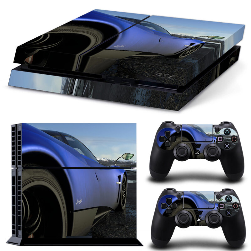 Blue Toyota Supra MK4 Skin Sticker For PS4 And Controllers