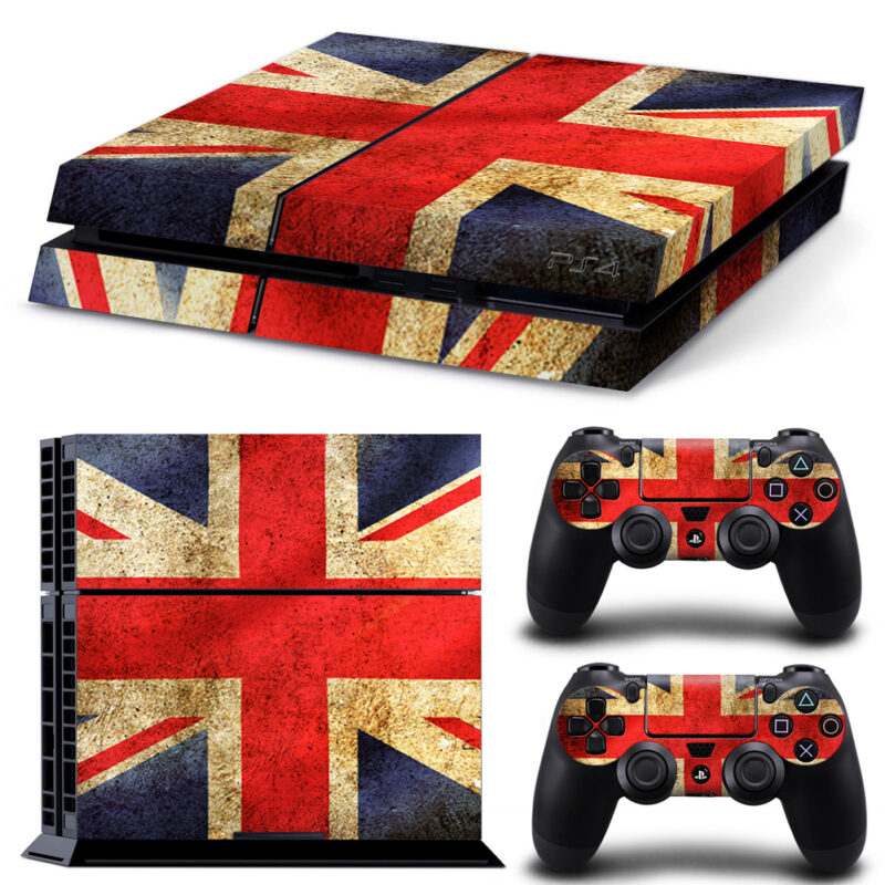 Flag Of The Great Britain PS4 Skin Sticker Design 1