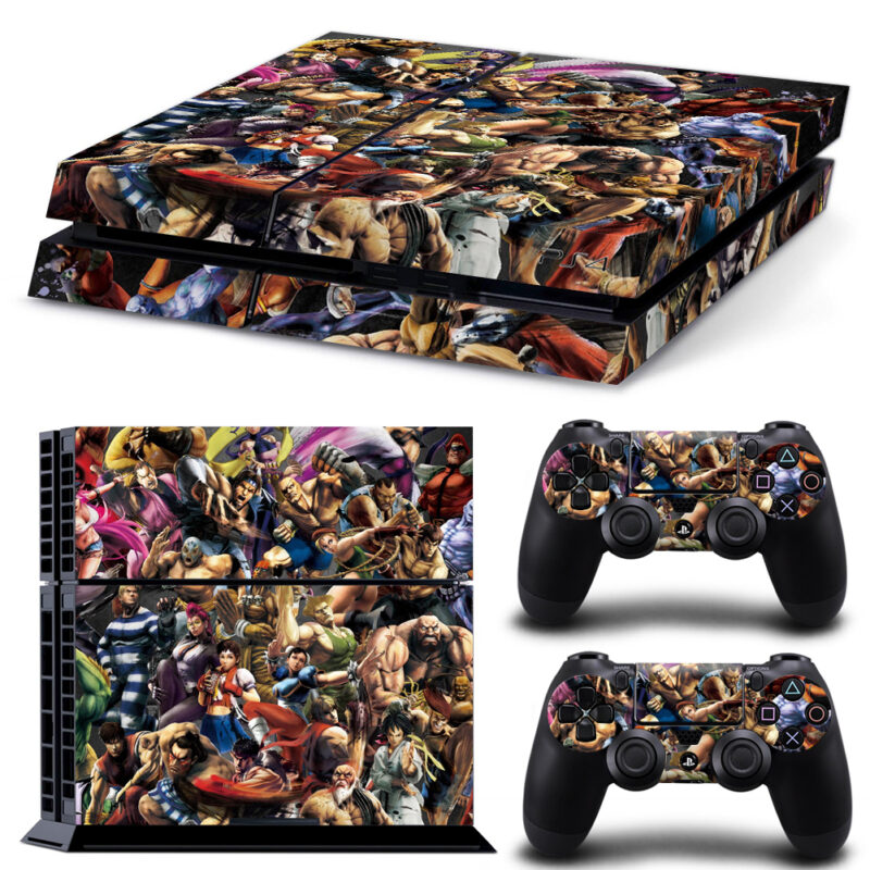 Ultra Street Fighter IV Game Characters Group PS4 Skin Sticker