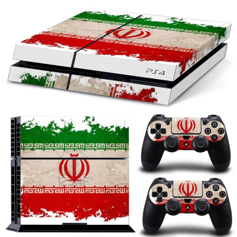 Flag Of Iran Skin Sticker For PS4 And Controllers Design 3