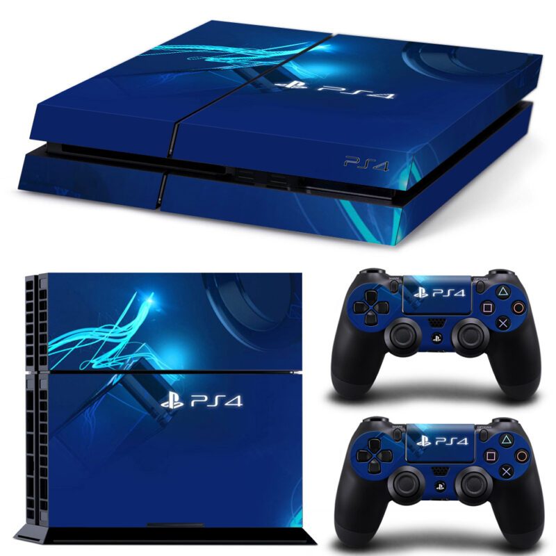 Mysterious Blue Skin Sticker For PS4 And Controllers