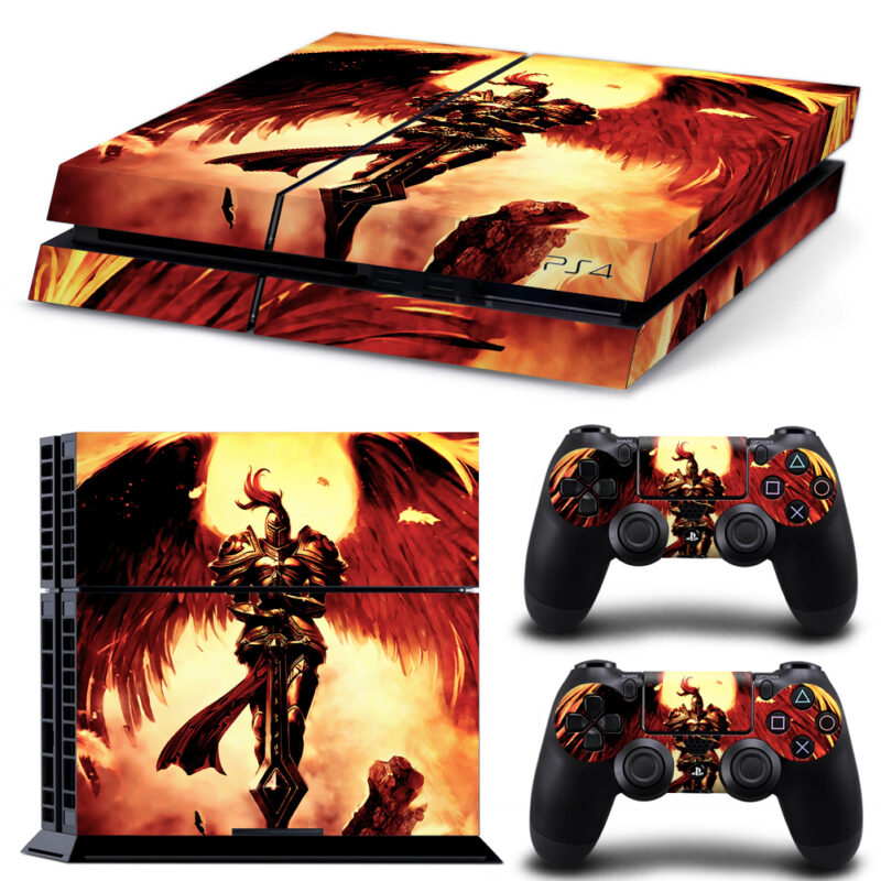 League Of Legends Wings Knight Kayle Skin Sticker For PS4 And Controllers