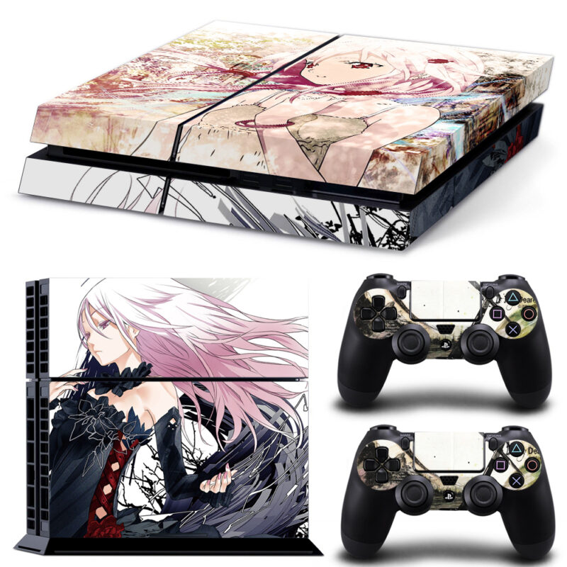 Anime Inori Yuzuriha Guilty Crown Skin Sticker For PS4 And Controllers