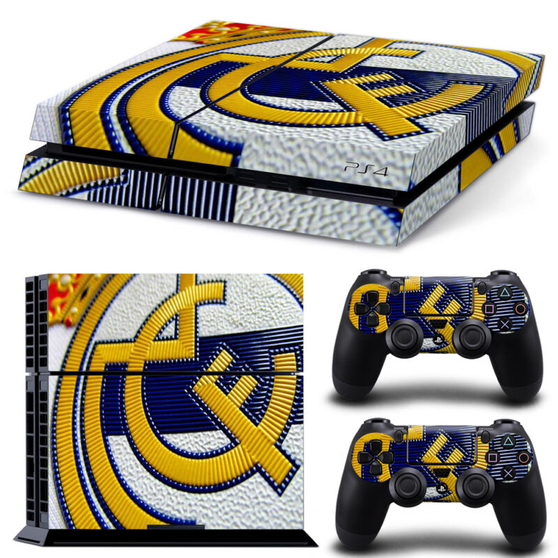 Real Madrid CF Skin Sticker For PS4 And Controllers Design 2