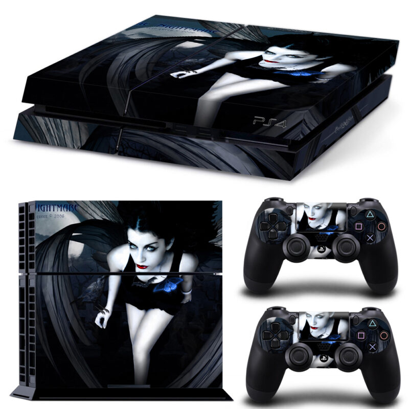 Gothic Butterfly Nightmare Skin Sticker For PS4 And Controllers