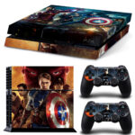 The First Avenger Of Captain America Skin Sticker For PS4 And Controllers