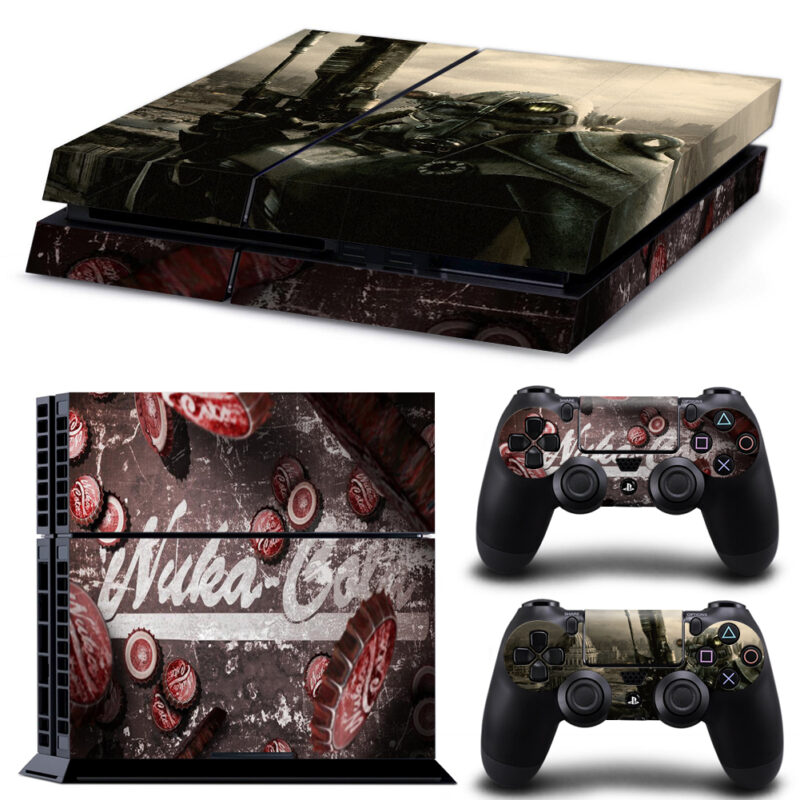 Fallout Nuka Cola And Bottle Caps Skin Sticker For PS4 And Controllers