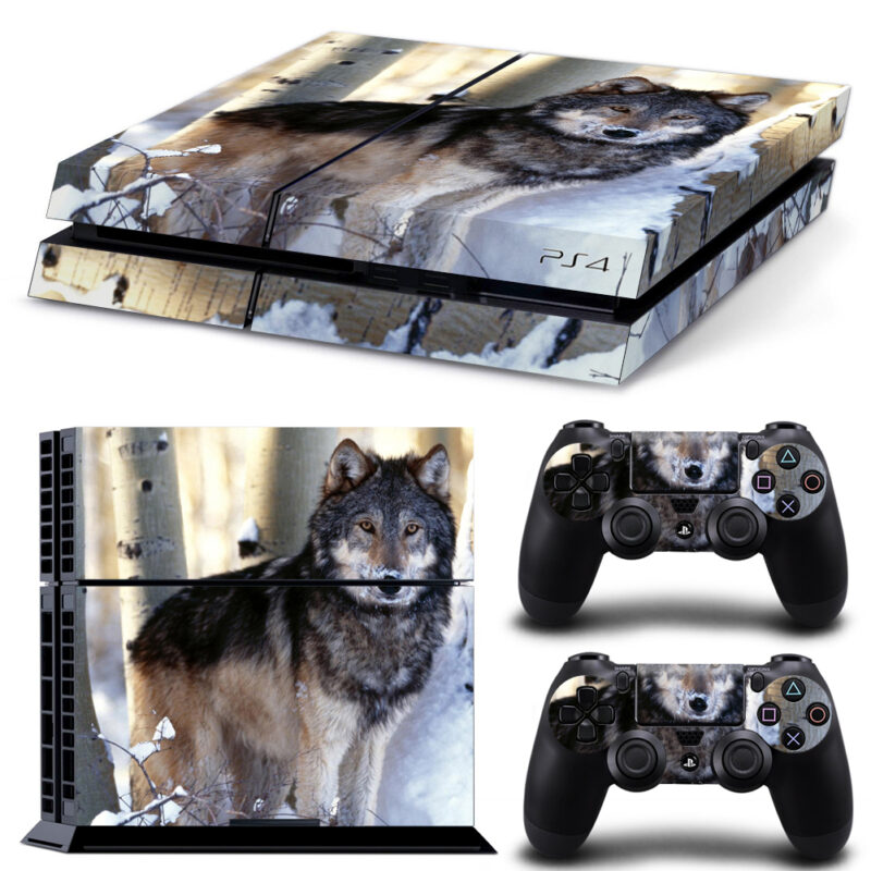 The Winter Wolf Skin Sticker For PS4 And Controllers