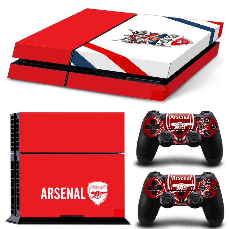 Arsenal F.C. Skin Sticker For PS4 And Controllers Design 2