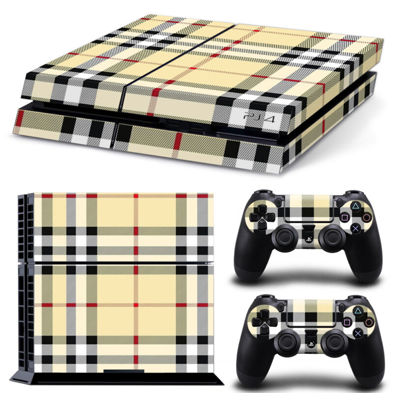 Burberry Pattern PS4 Skin Sticker