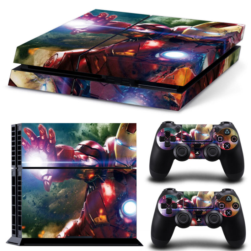 Flying Iron Man Skin Sticker For PS4 And Controllers