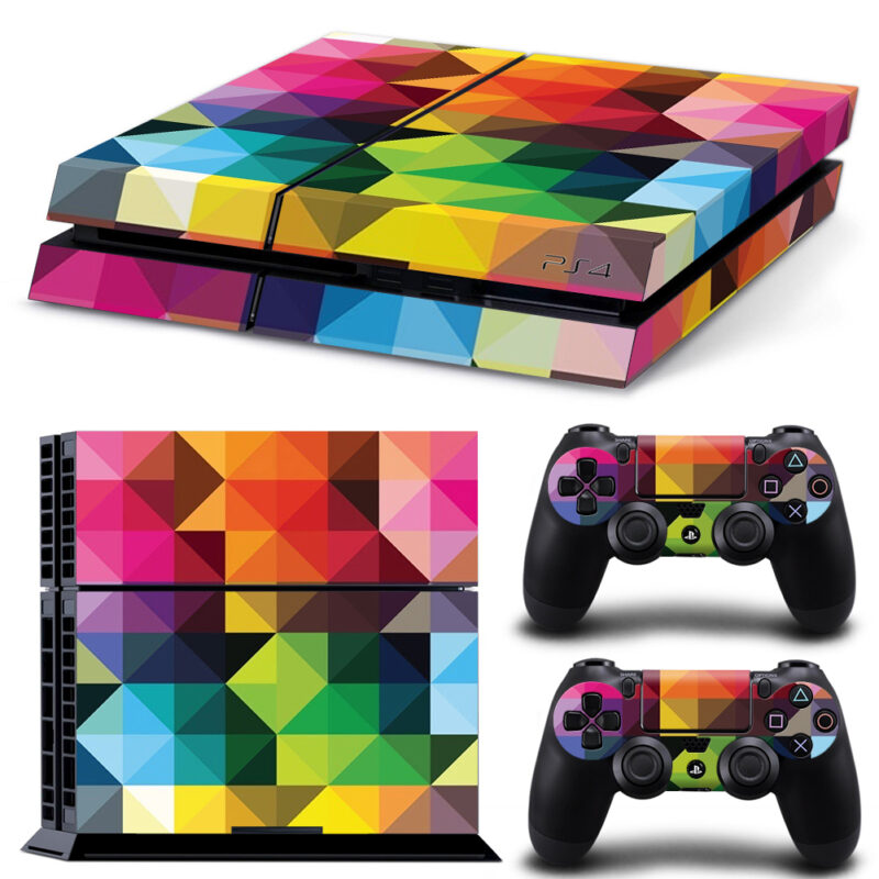 Colorful Triangle Pattern PS4 Skin Sticker