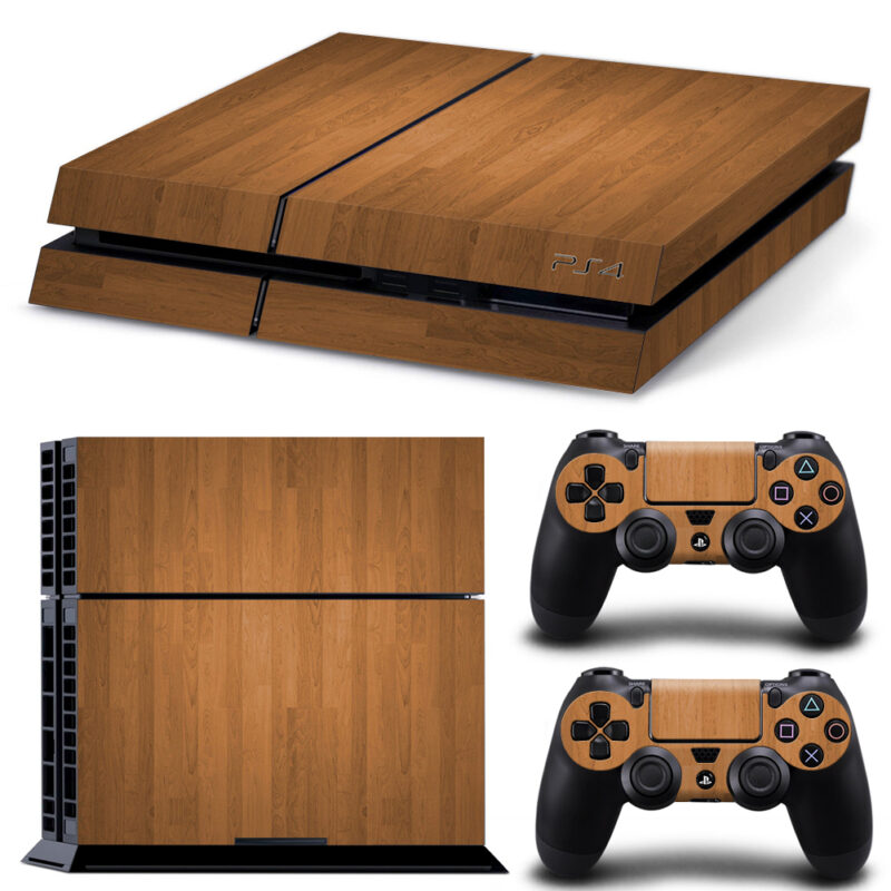 Wood Texture PS4 Skin Sticker Design 1