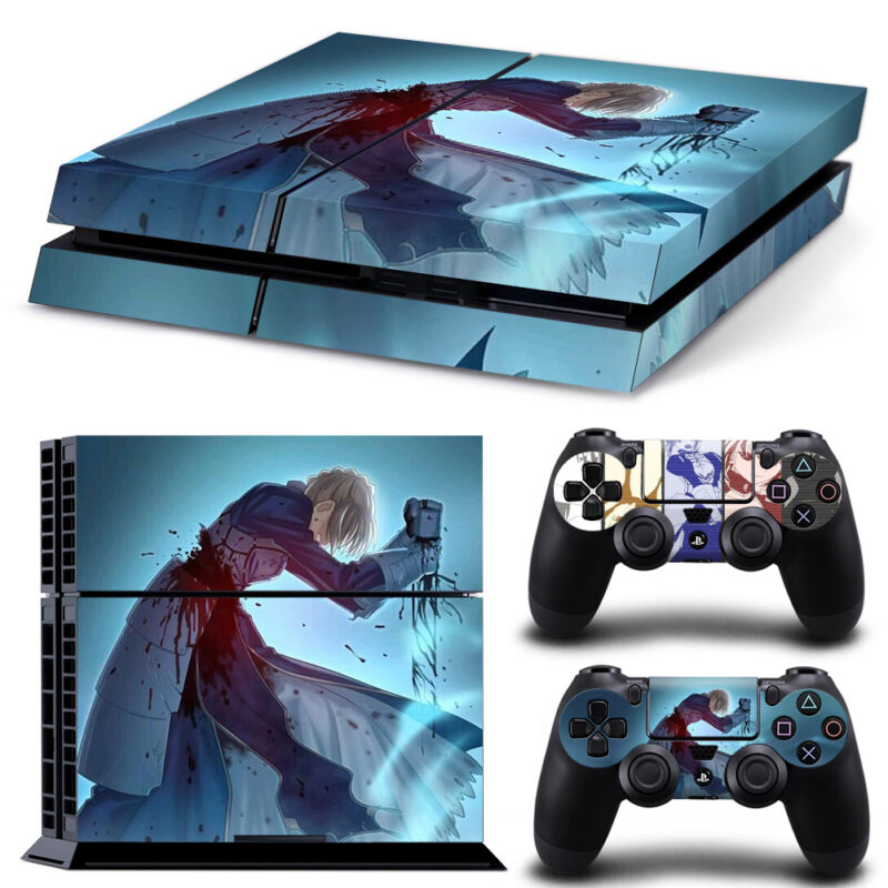 Fate/Stay Night Anime Skin Sticker For PS4 And Controllers