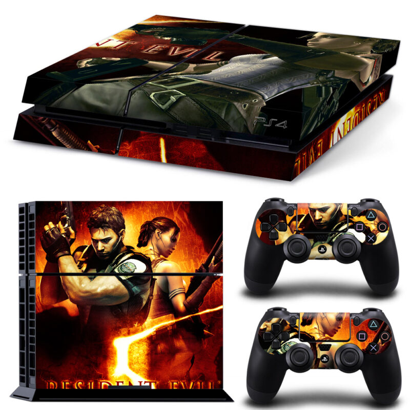 Resident Evil 5 Game Skin Sticker For PS4 And Controllers