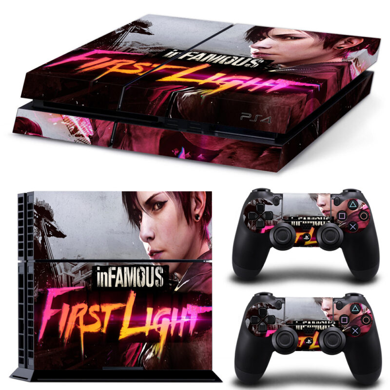 Infamous First Light Skin Sticker For PS4 And Controllers