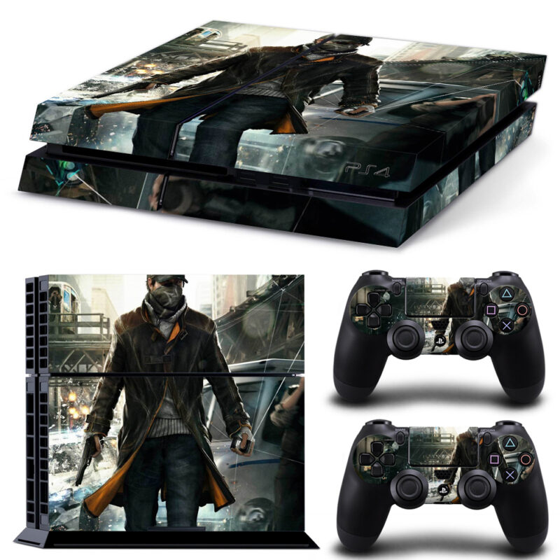 Watch Dogs Game Skin Sticker For PS4 And Controllers Design 2