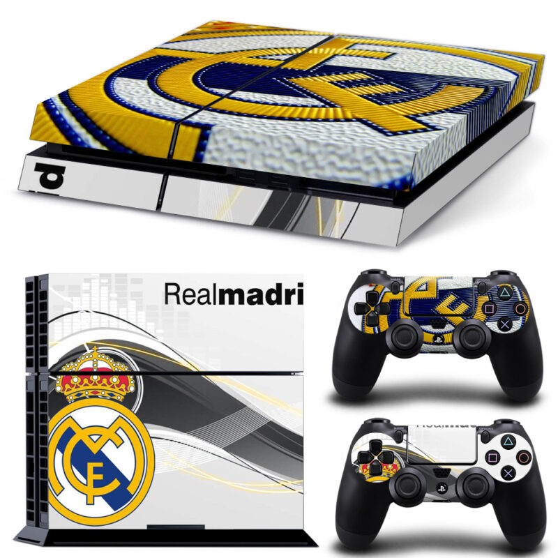 Real Madrid CF Skin Sticker For PS4 And Controllers Design 4