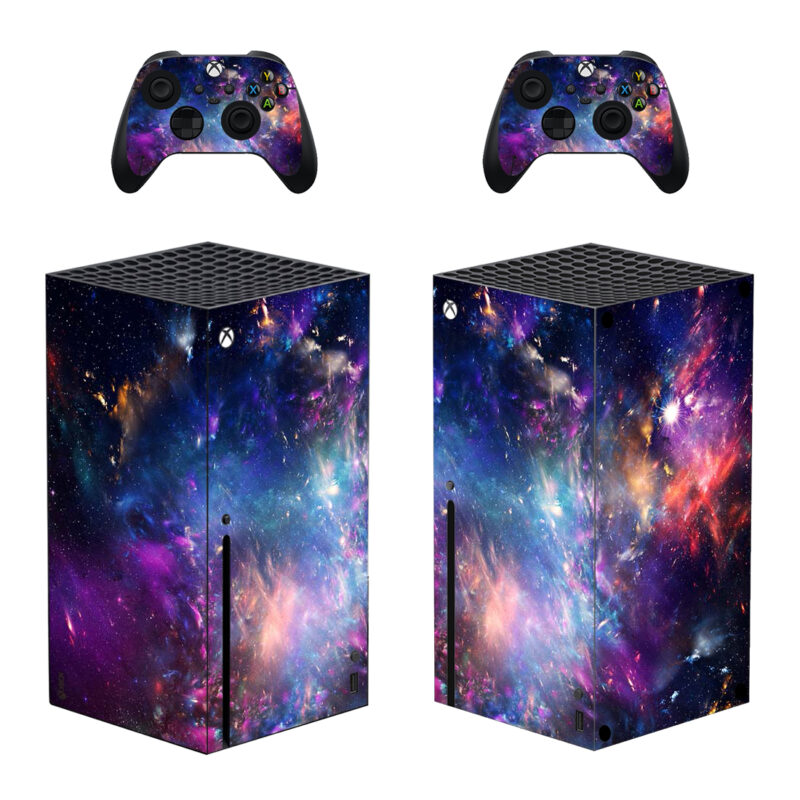 Space Nebula Supernova Galaxy Skin Sticker For Xbox Series X And Controllers