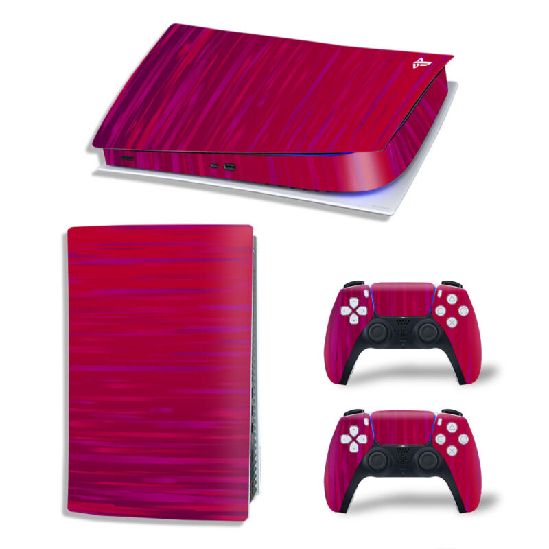 Pink Glitch Texture Skin Sticker Decal For PS5 Digital Edition And Controllers