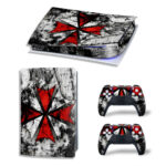 Resident Evil Umbrella Corporation Skin Sticker Decal For PS5 Digital Edition And Controllers