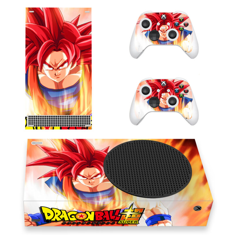 Dragon Ball Super God Goku Skin Sticker For Xbox Series S And Controllers Design 1