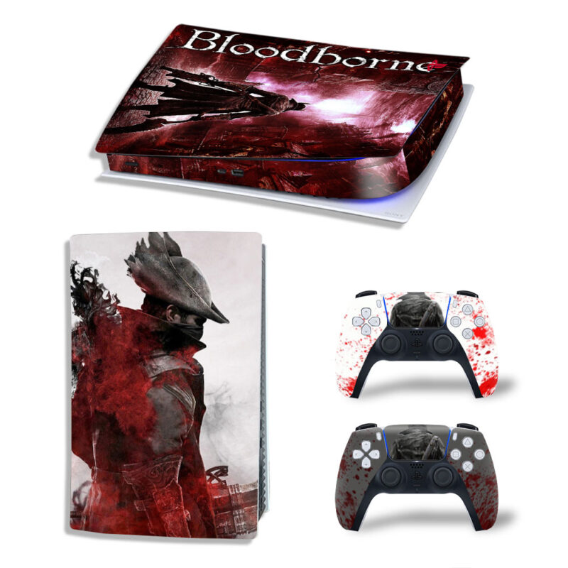 Bloodborne Game Skin Sticker Decal For PS5 Digital Edition And Controllers