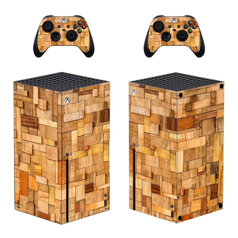 Mosaic Wooden Plank Texture Skin Sticker For Xbox Series X And Controllers