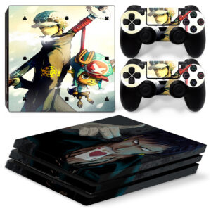 Anime Trafalgar D. Water Law And Tony Tony Chopper Skin Sticker For PS4 Pro And Controllers