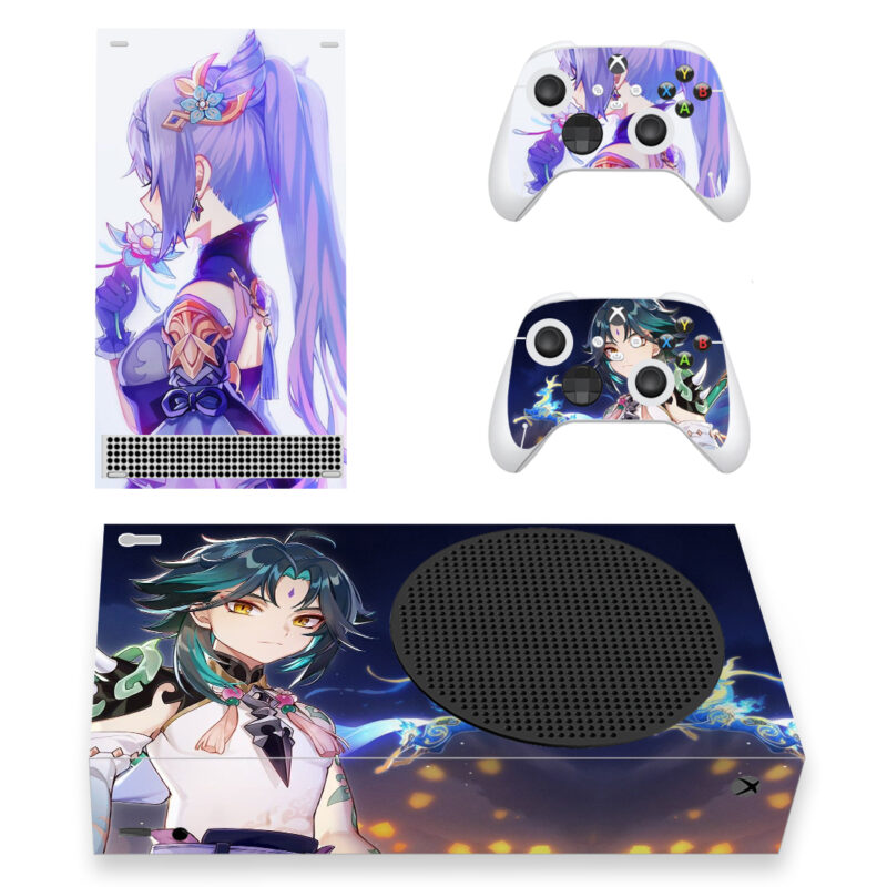 Genshin Impact Anime Keqing And Xiao Skin Sticker For Xbox Series S And Controllers