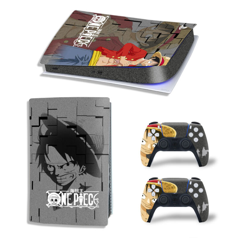 One Piece Monkey D. Luffy Skin Sticker Decal For PS5 Digital Edition And Controllers