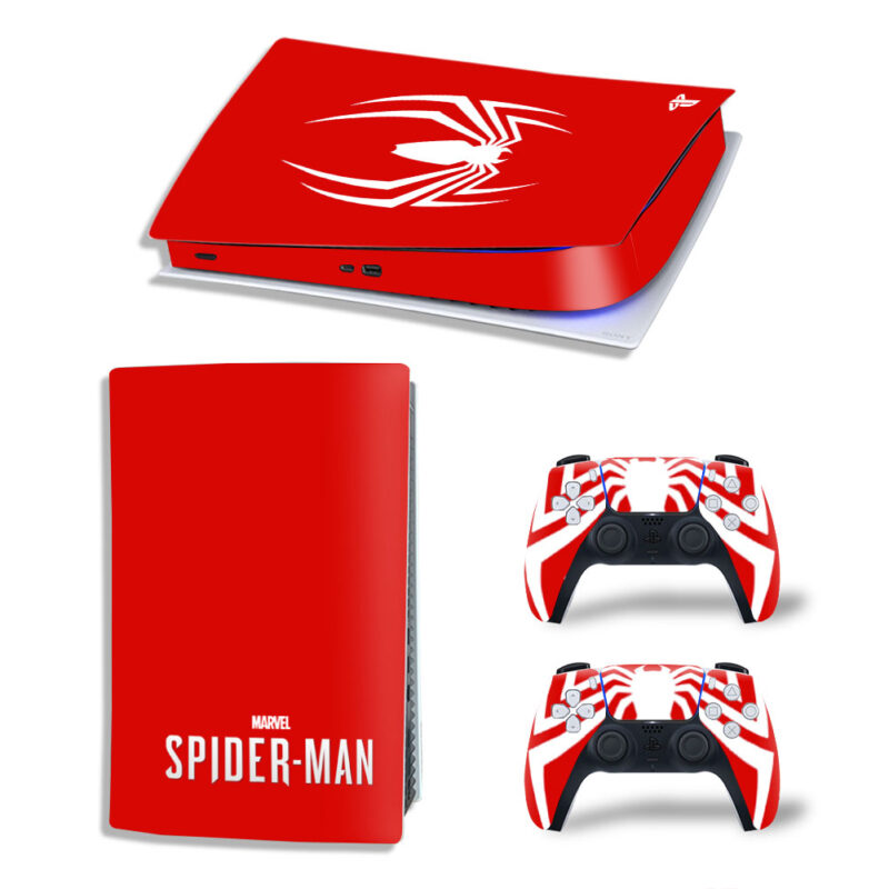 Marvel's Spider-Man Skin Sticker Decal For PS5 Digital Edition And Controllers