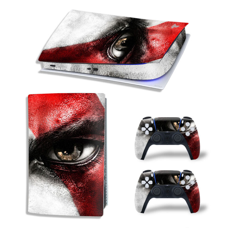 God Of War III Game Skin Sticker Decal For PS5 Digital Edition And Controllers