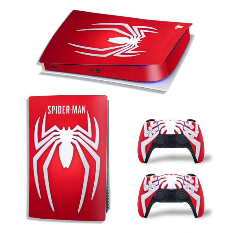 Spider-Man Skin Sticker Decal For PS5 Digital Edition And Controllers