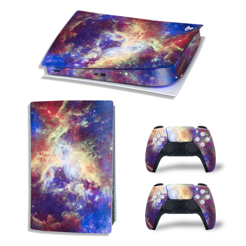 Tarantula Nebula With Spectacular Star Skin Sticker Decal For PS5 Digital Edition And Controllers