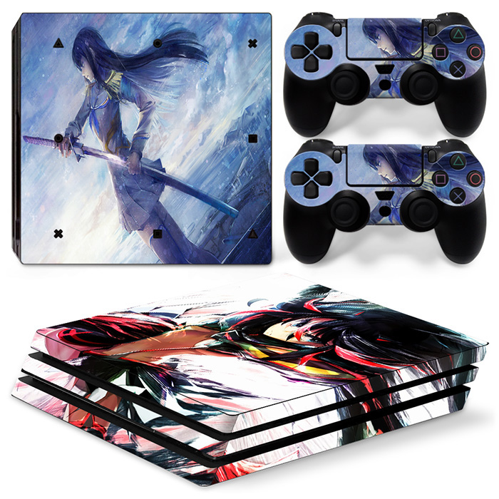 Anime Satsuki Kiryuin And Ryuko Matoi Art Skin Sticker For PS4 Pro And Controllers