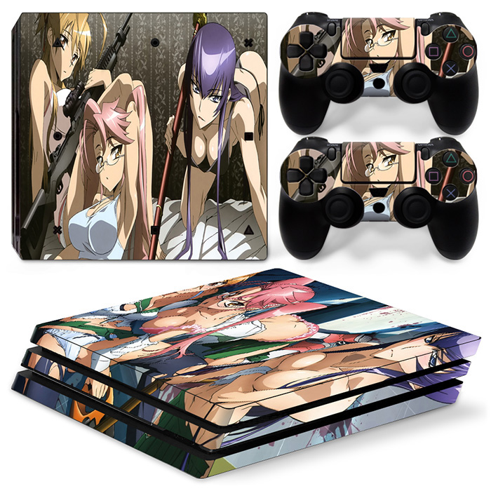 Highschool Of The Dead Series Skin Sticker For PS4 Pro And Controllers