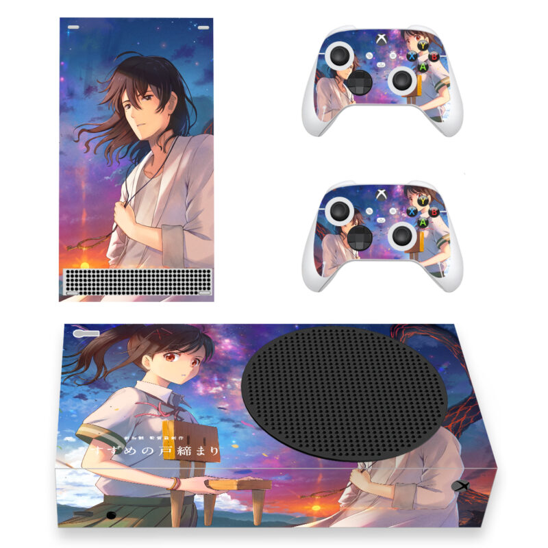 Suzume Anime Souta Munakata And Suzume Iwato Skin Sticker For Xbox Series S And Controllers