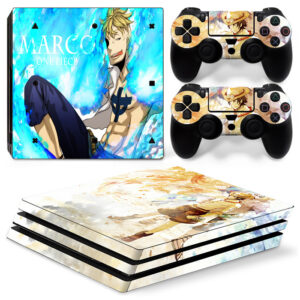 One Piece Marco And Portgas D. Ace Skin Sticker For PS4 Pro And Controllers