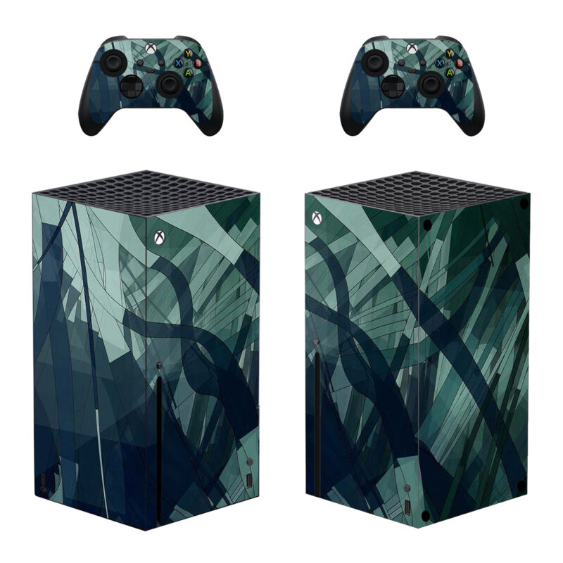 Abstract Glass Architecture Pattern Skin Sticker For Xbox Series X And Controllers