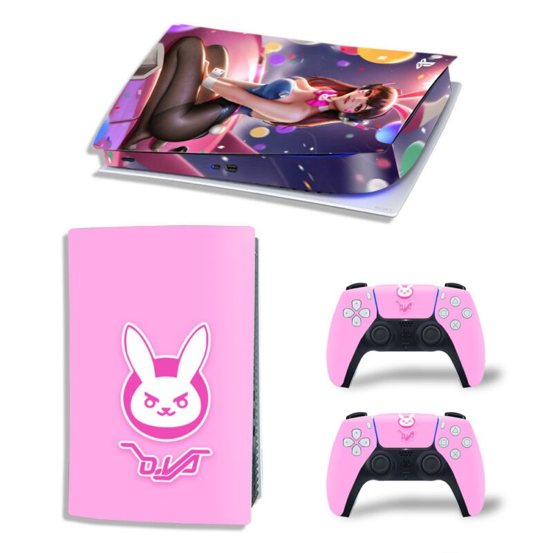 Overwatch D.Va And Bunny Skin Sticker Decal For PS5 Digital Edition And Controllers