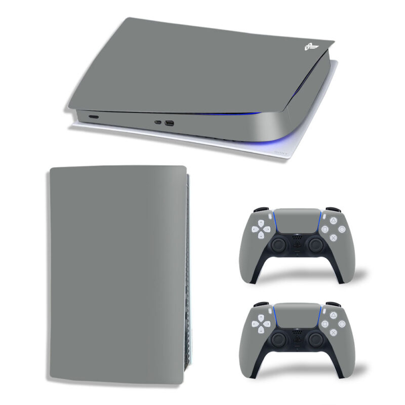 Gray Color Skin Sticker Decal For PS5 Digital Edition