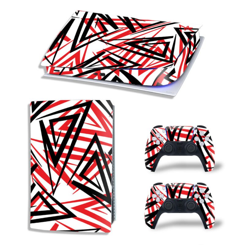 Abstract Ancient Spiral Triangle Vector Skin Sticker Decal For PS5 Digital Edition And Controllers