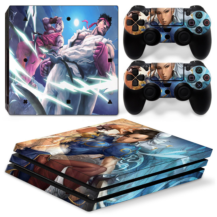 Street Fighter Series Skin Sticker For PS4 Pro And Controllers