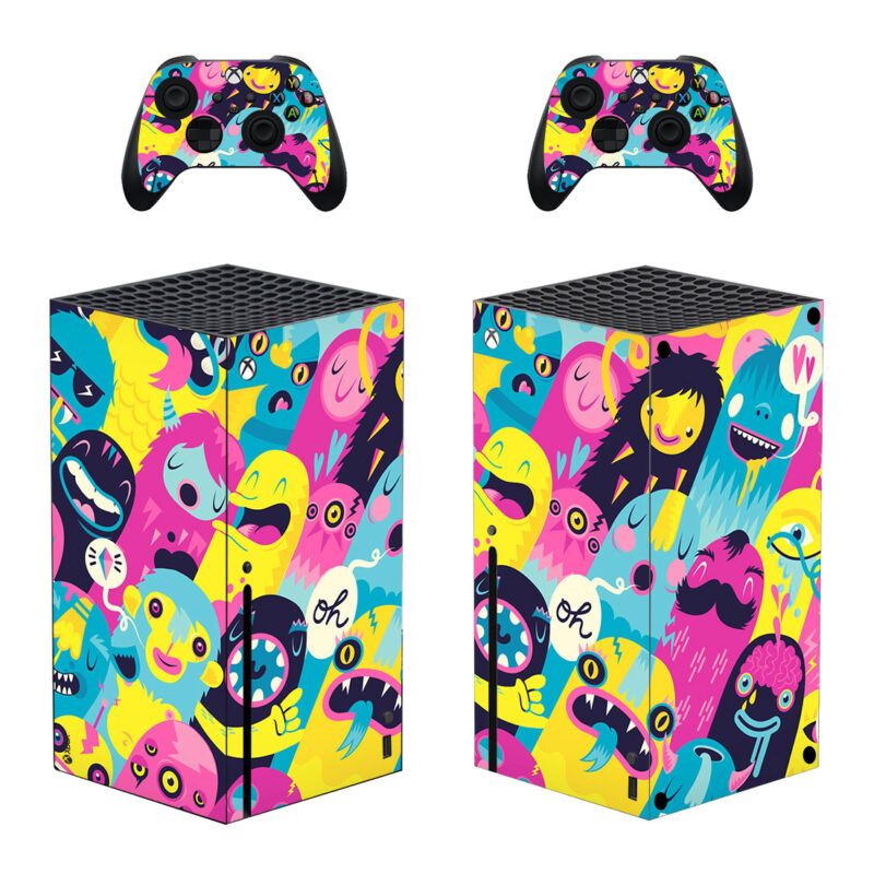 MrSuicideSheep OMFG Hello Skin Sticker For Xbox Series X And Controllers